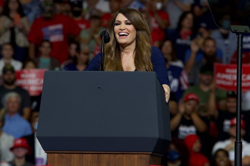 Kimberly Guilfoyle speaks at the BOK Center During Trump's Make America Great Again' Rally