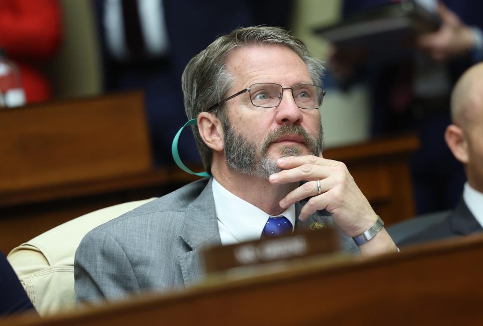 U.S. Rep. Tim Burchett (R-TN) responded to the Nashville school shooting in his home state by saying Congress couldn't fix the problem. In this file photo, he participates in a meeting of the House Oversight and Reform Committee in the Rayburn House Office Building on January 31, 2023 in Washington, DC.