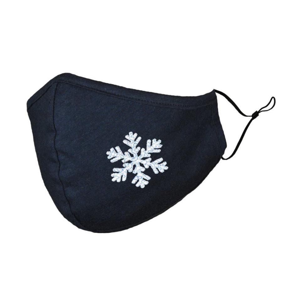 12) Embroidered Snowflake Face Mask