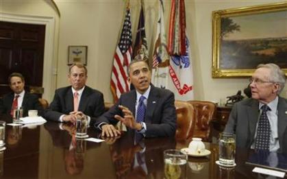 President Obama, John Boehner: Credit Reuters