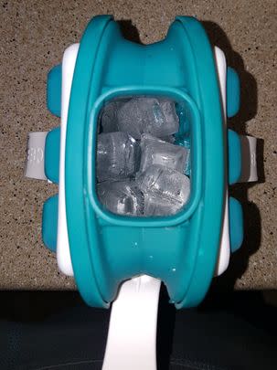 A brilliant ice tray that allows you to make ice cubes quickly and pour them out without ever having to actually touch the ice