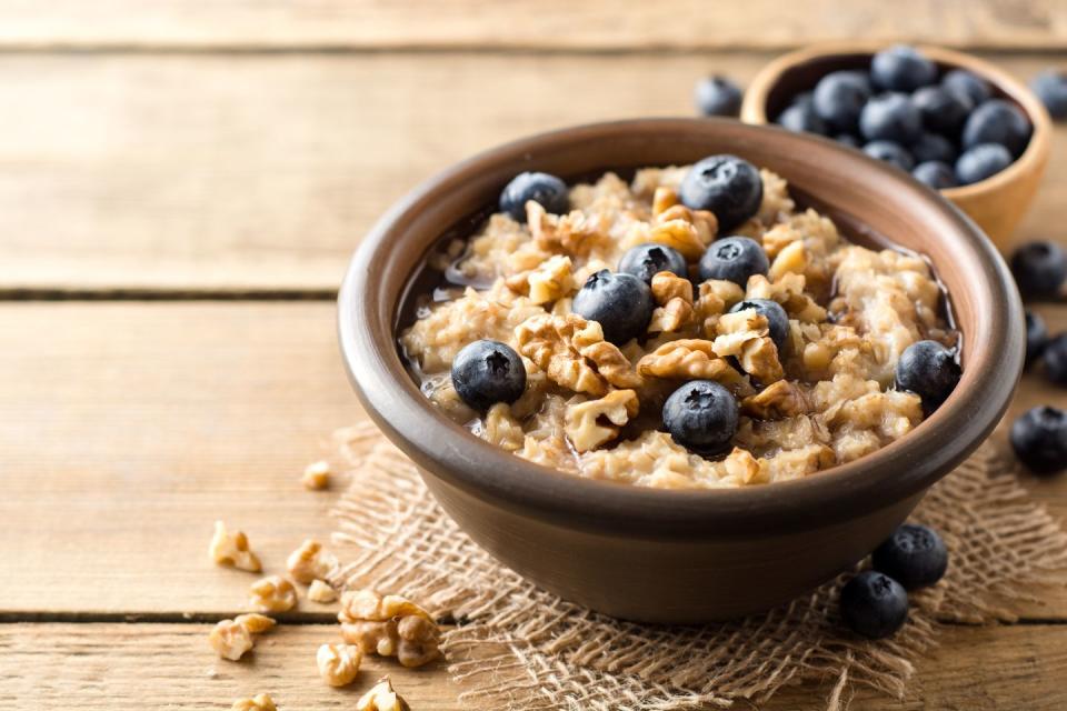Chow down on blueberries and walnuts.