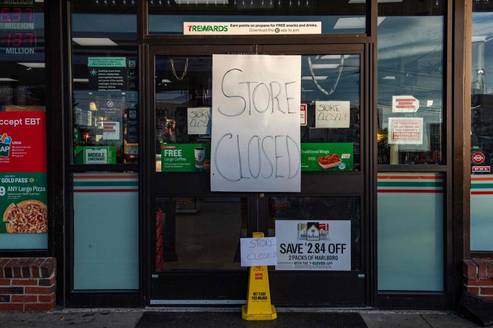 A store and gas station shut down in the aftermath of a mass shootings in Lewiston.