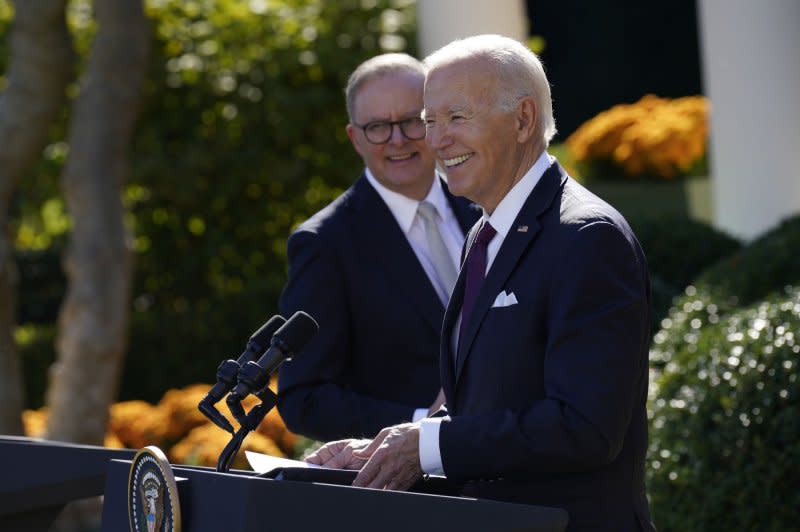 President Joe Biden has raised more than $59 million in his campaign for re-election. Photo by Yuri Gripas/UPI