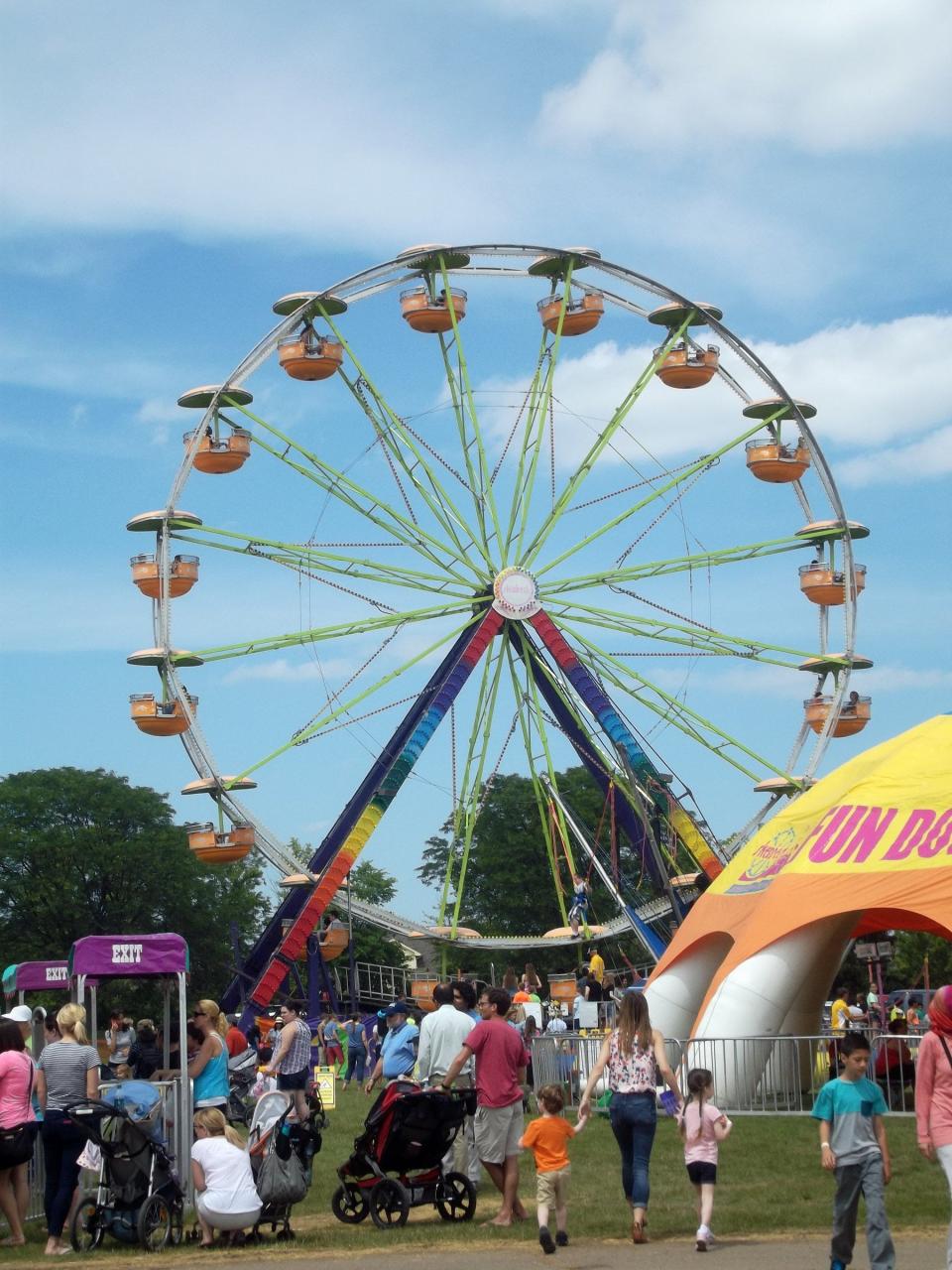 Carnival rides are among attractions at Warren's Birthday Bash.