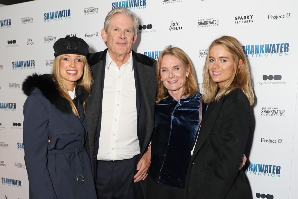 Shark concerns: from left, Isabella Calthorpe, John Anstruther-Gough-Calthorpe, Lady Mary-Gaye Curzon and Cressida Bonas (Dave Benett/Getty Images)