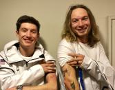 <p>Alex Ferreira – USA freestyle skier & David Wise – USA free style skier (twitter/teamusa) </p>