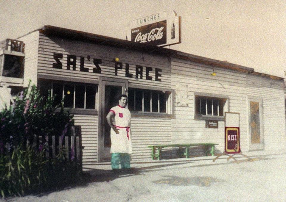 SSal Salazar in front of his Mexican restaurant in the 1950’s. Special to the Bee/Courtesy of the Salazar family