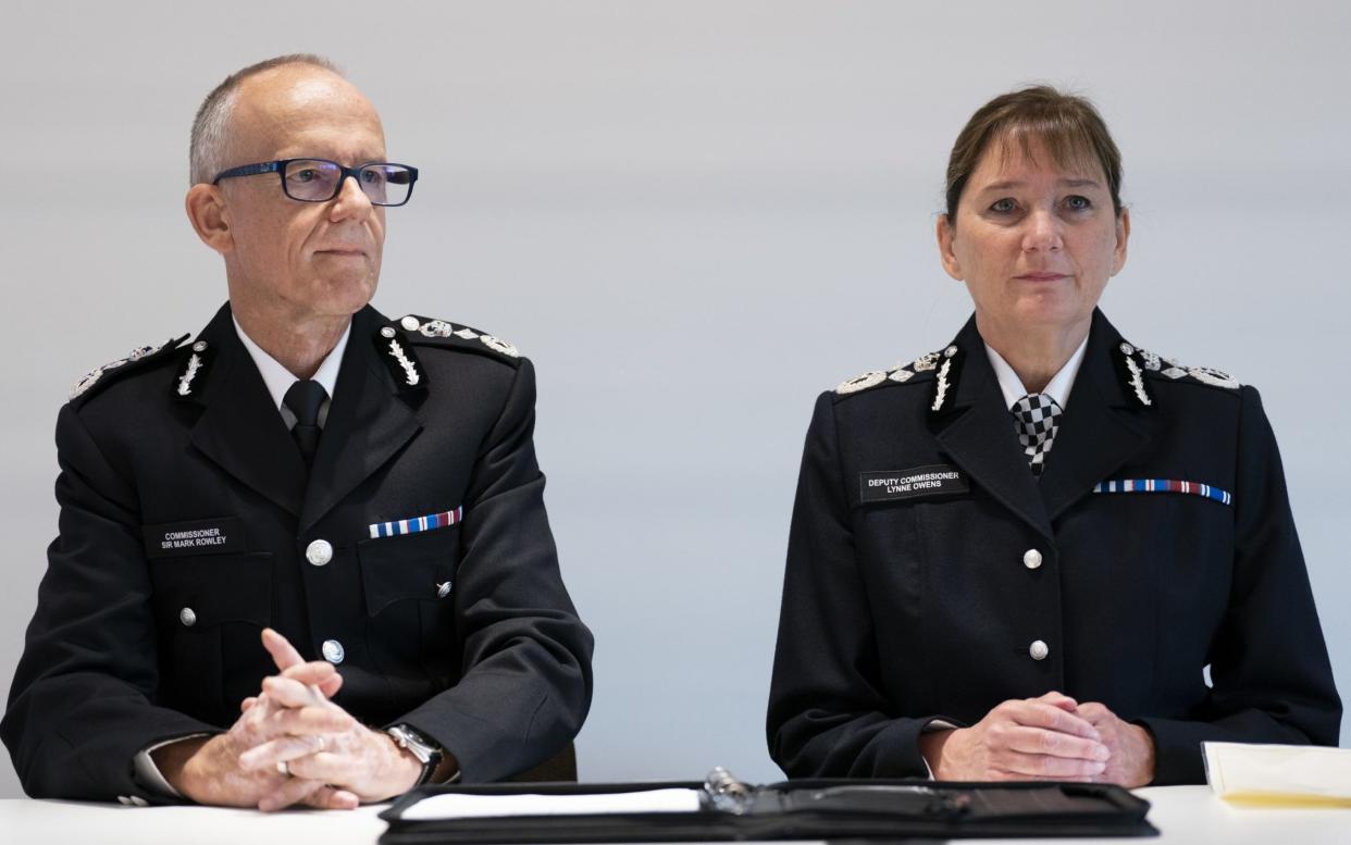 Sir Mark Rowley (left) and Dame Lynne Owens, his deputy