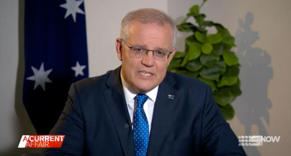 Scott Morrison said by backing Australians the country survived. Source: A Current Affair