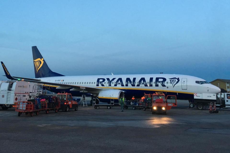 Off limits? A Ryanair aircraft at Trieste in northeast Italy: Simon Calder