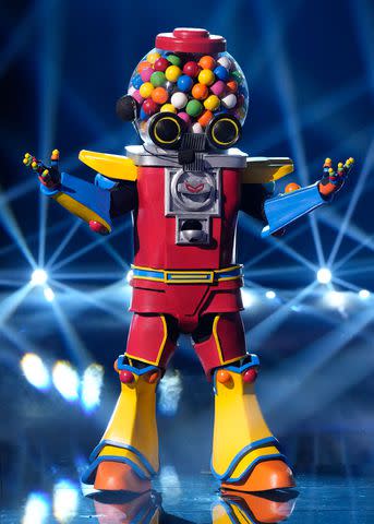 <p>Michael Becker / FOX</p> Gumball performing on 'The Masked Singer' season 11