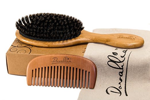 Dovahlia Boar Bristle Hair Brush Set; how to make your hair grow faster