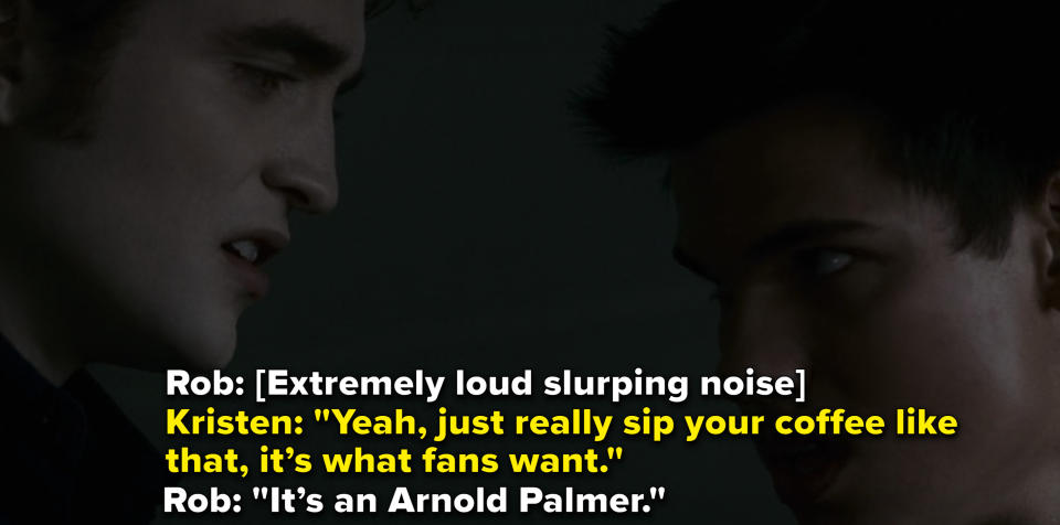 Rob Slurps loudly. Kristen: yeah just really sip your coffee like that it’s what fans want. Rob: It’s an arnold palmer