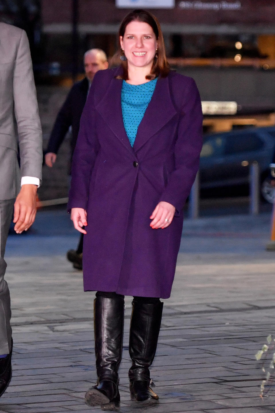 SHEFFIELD, UNITED KINGDOM - NOVEMBER 22:  Leader of the Liberal Democrats Jo Swinson walks with Editorial Director of BBC News Kamal Ahmed as she arrives to take part in BBC Question Time leaders' special at The Octagon Centre on November 22, 2019 in Sheffield, England.  The leaders of the Conservatives, Labour, Liberal Democrats and the SNP will be taking part in the live General Election Question Time special, hosted by Fiona Bruce, and will each have 30 minutes to answer questions from the audience. (Photo by Anthony Devlin/Getty Images)