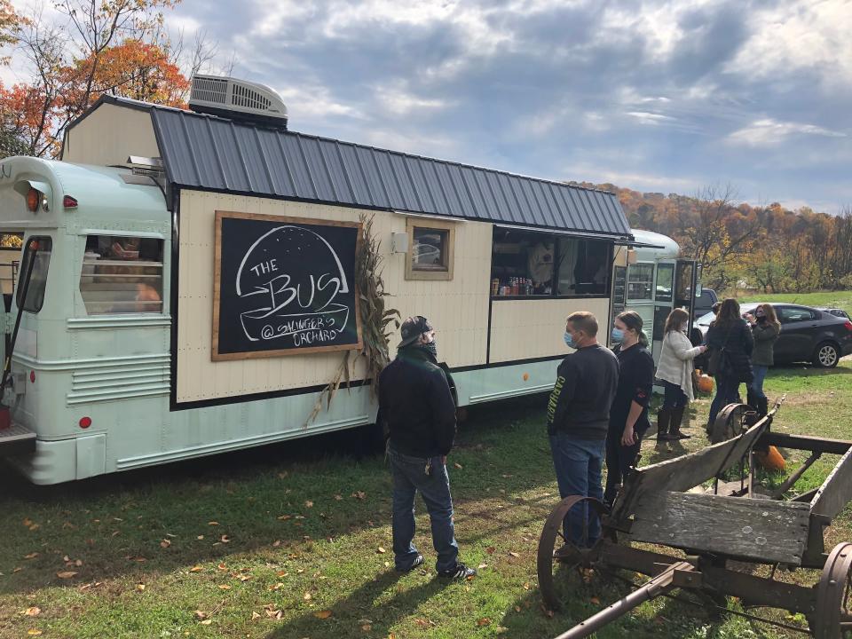 The Bus at Salinger’s Orchard in Brewster serves up a host of playful sandwiches.