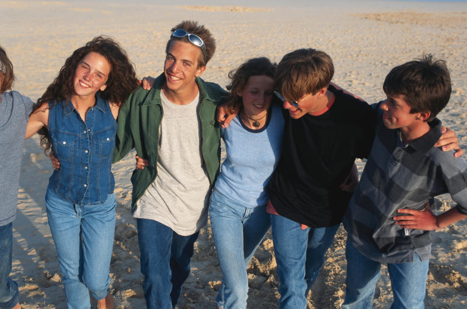 A group of friends at the beach