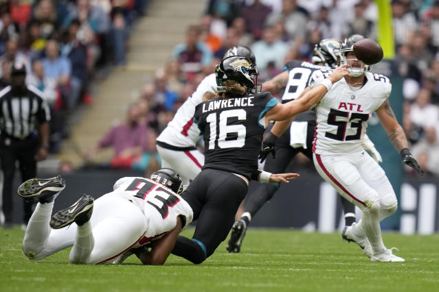 Lawrence, Ridley and defense help Jaguars beat Falcons 23-7 in London, Sports