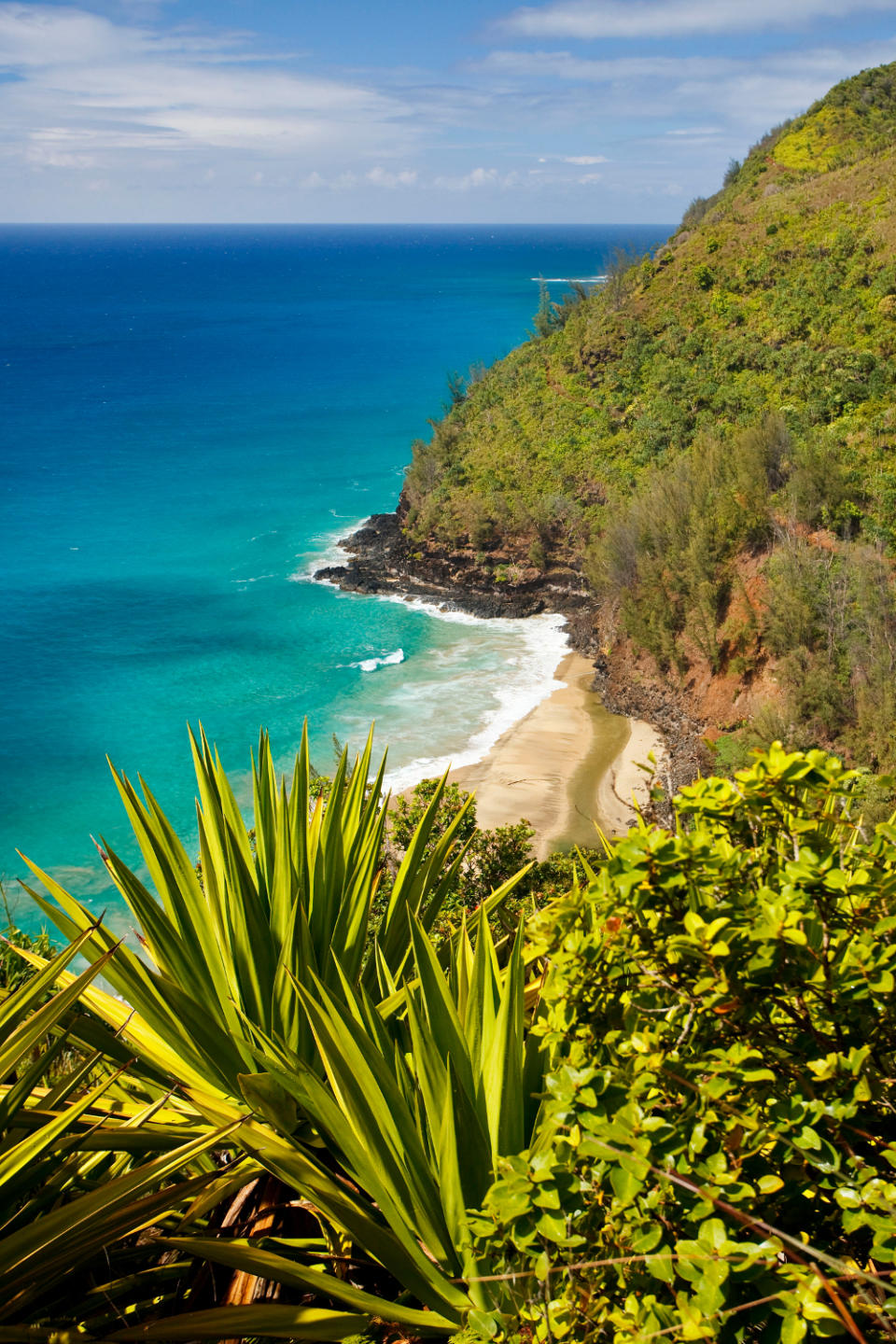 Malerische Strände mit atemberaubenden Pflanzen: Der Hanakapiai Beach auf der hawaiianischen Insel Kaua'i ist wahrlich ein Paradies. Doch Schilder warnen die Besucher, dem Wasser nicht zu nahe zu kommen. Hier gibt es eine starke und tückische Strömung. (Bild-Copyright: ddp Images)