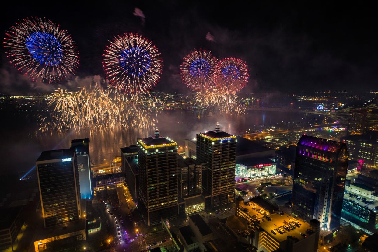 The Courier Journal sends off fireworks after emerging victorious from claims fight! Just kidding. This was from Thunder Over Louisville.
