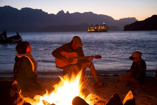 Guitar by the campfire