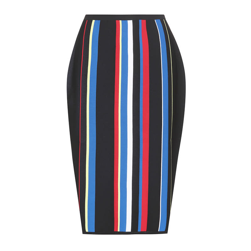 <a rel="nofollow noopener" href="http://rstyle.me/~9Nzjp" target="_blank" data-ylk="slk:Striped Skirt, Versace, $810;elm:context_link;itc:0;sec:content-canvas" class="link ">Striped Skirt, Versace, $810</a>