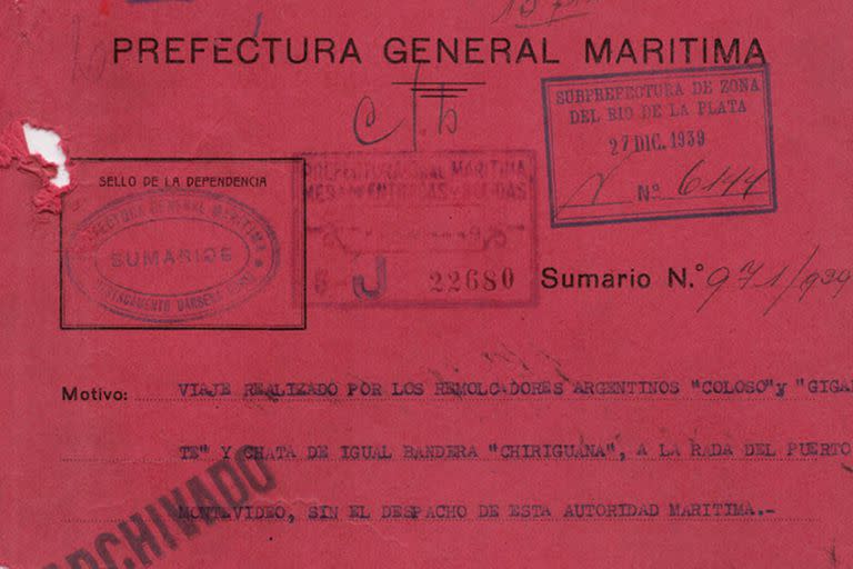 El sumario iniciado por la Prefectura tras el rescate encubierto de los tripulantes del Graf Spee