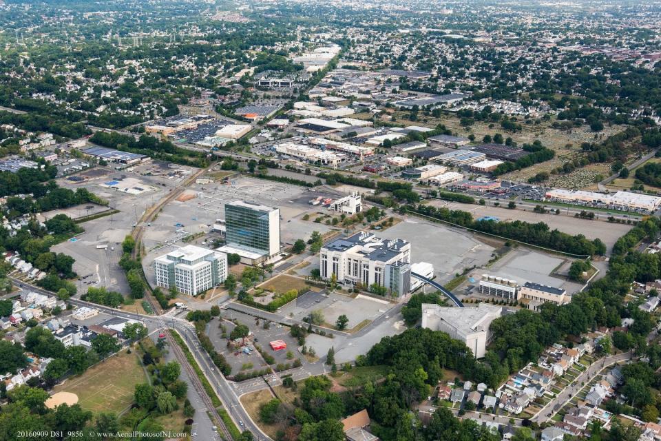 Quest Diagnostics? proposed facility at the former Roche campus on Route 3 will be exempt from property taxes for three decades. The company agreed to an annual payment in lieu of taxes.
Courtesy of Prism Capital Partners and ON3
Aerial image of the Hoffmann-La Roche facility in Nutley and Clifton.