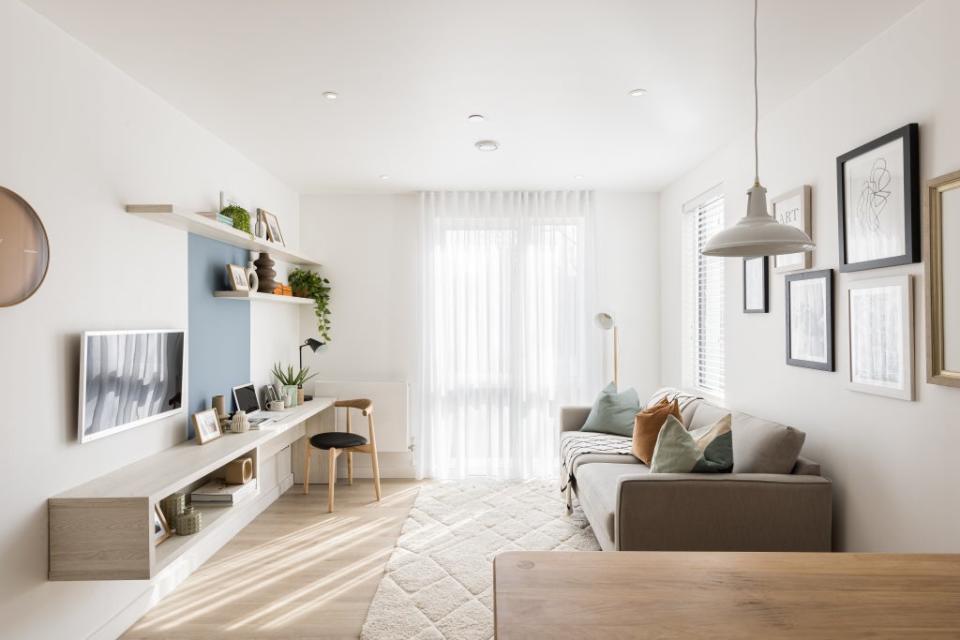 The interior of a Pocket Living flat in East Croydon  (Matt Livey)