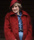 LIVERPOOL, UNITED KINGDOM - MARCH 31: Diana, Princess of Wales is 7 months pregnant as she watches the Grand National at Aintree race course on March 31, 1984 in Liverpool, England. (Photo by Anwar Hussein/Getty Images)