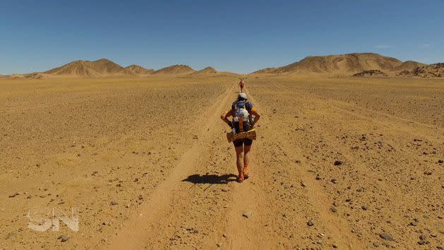 The Sahara is made up of sandy dunes as well as rocky plains and valleys