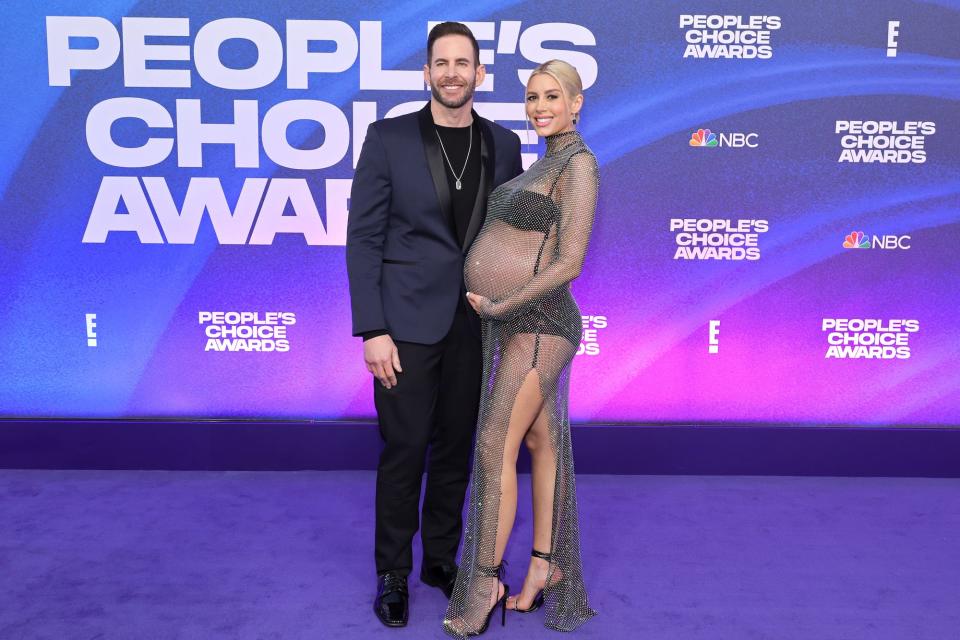 Tarek and Heather Rae El Moussa attend the 2022 People's Choice Awards on December 6, 2022.