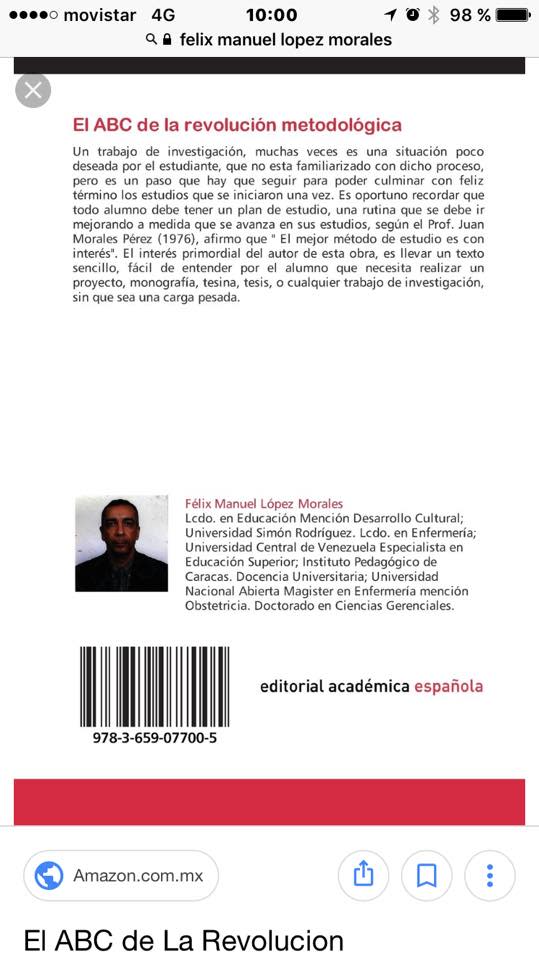 Su verdadera identidad es Félix Manuel López Morales y es un respetado académico venezolano con libros publicados. Foto: Facebook/andrea.e.auad