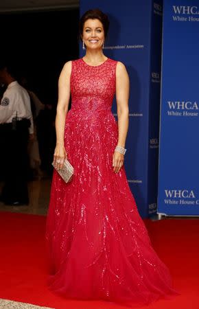 Actress Bellemy Young arrives on the red carpet for the annual White House Correspondents Association Dinner in Washington, U.S., April 30, 2016. REUTERS/Jonathan Ernst