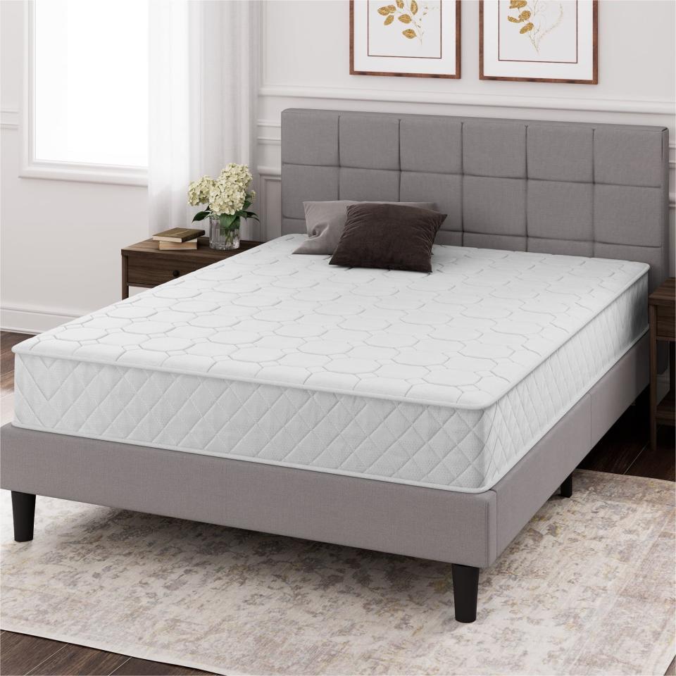 <p><a href="https://go.redirectingat.com?id=74968X1596630&url=https%3A%2F%2Fwww.walmart.com%2Fip%2FZinus-8-Quilted-Hybrid-Mattress-of-Comfort-Foam-and-Pocket-Spring-Adult-Full%2F2029745219&sref=https%3A%2F%2Fwww.womenshealthmag.com%2Flife%2Fa60745178%2Fmemorial-day-mattress-sales-2024%2F" rel="nofollow noopener" target="_blank" data-ylk="slk:Shop Now;elm:context_link;itc:0;sec:content-canvas" class="link ">Shop Now</a></p><p>Quilted Hybrid Mattress</p><p>walmart.com</p><p>$128.00</p>