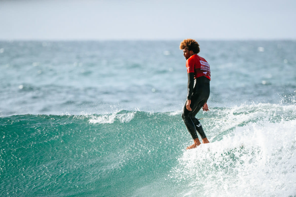 Kaniela Stewart, steezy at the Bells event last year<p>Ed Sloane/WSL via Getty</p>