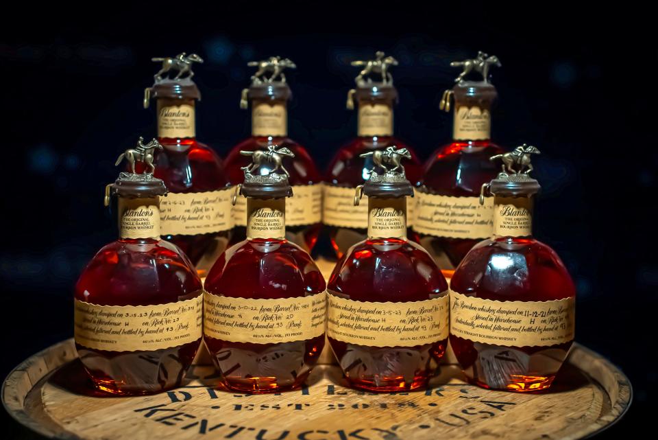 An eight-bottle set of Blanton's Bourbon is prize No. 3.