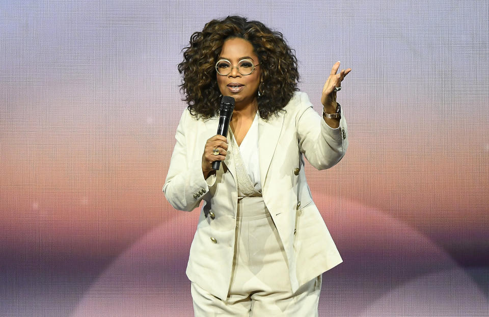 Oprah Winfrey speaks during her 2020 Vision: Your Life in Focus Tour in San Francisco. (Photo: Steve Jennings via Getty Images)