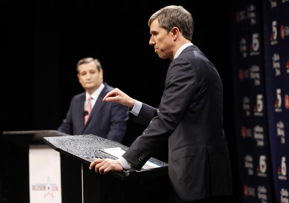 Democrat Beto O’Rourke hopes to unseat Republican Ted Cruz in a Texas Senate race. (Photo by Tom Fox-Pool/Getty Images)