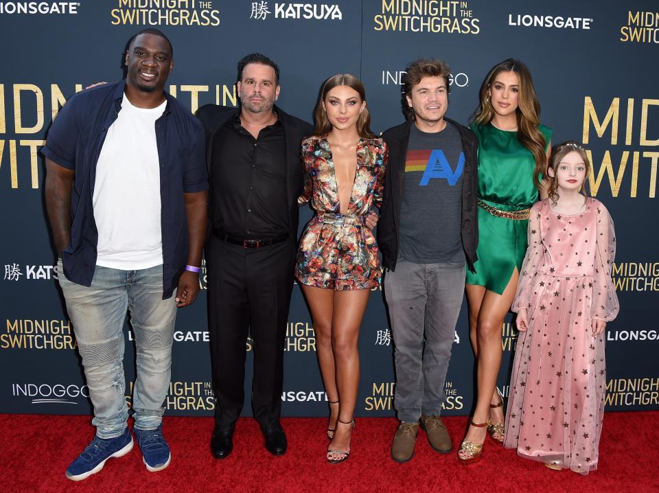 (L-R) Donovan Carter, Randall Emmett, Caitlin Carmichael, Emile Hirsch, Sistine Stallone and Olive Abercrombie attend the Los Angeles Special Screening of Lionsgate's "Midnight In The Switchgrass