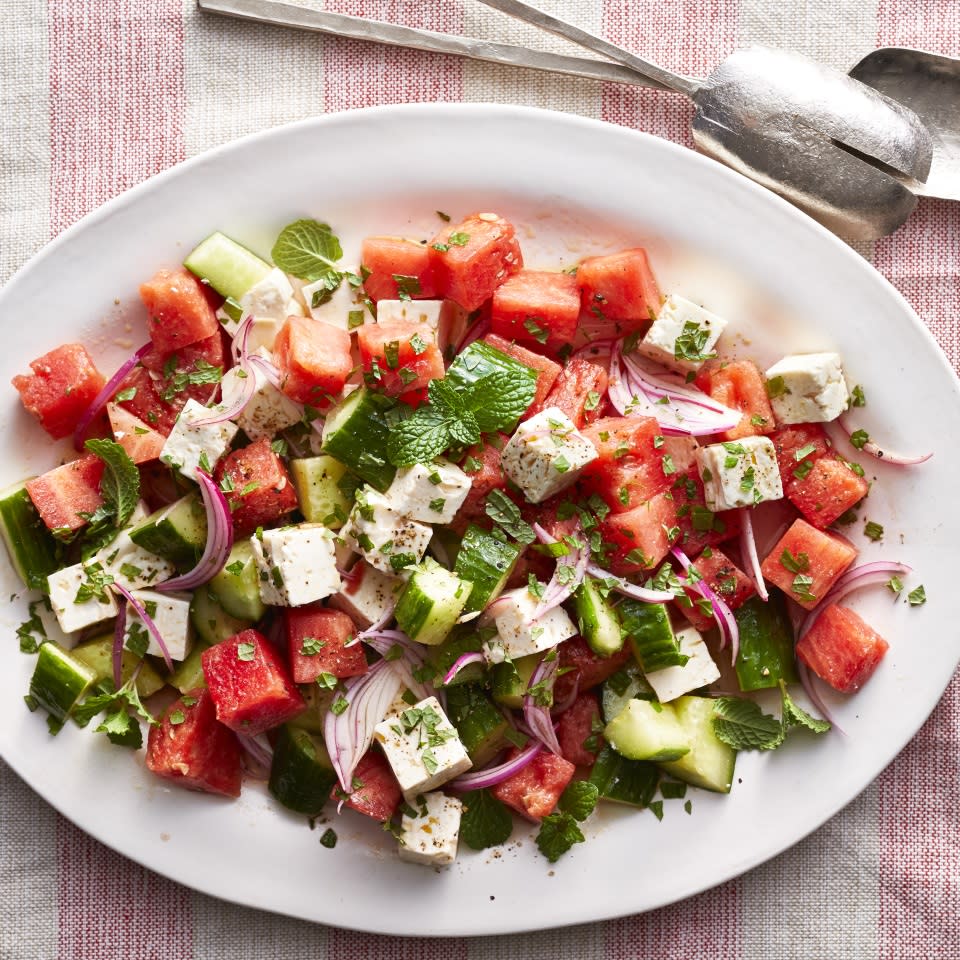 Watermelon, Cucumber & Feta Salad