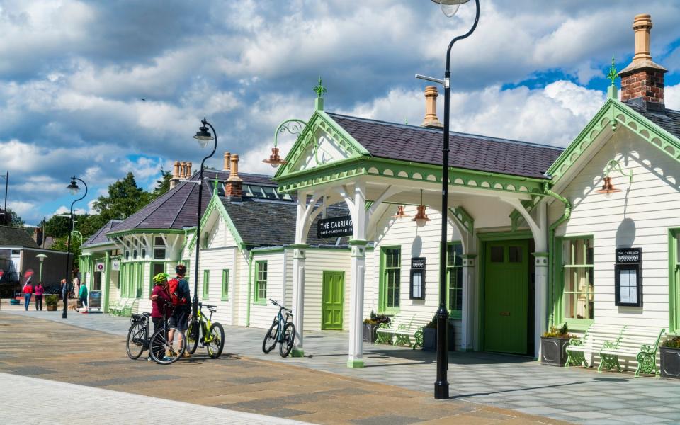 The station in Ballater village centre