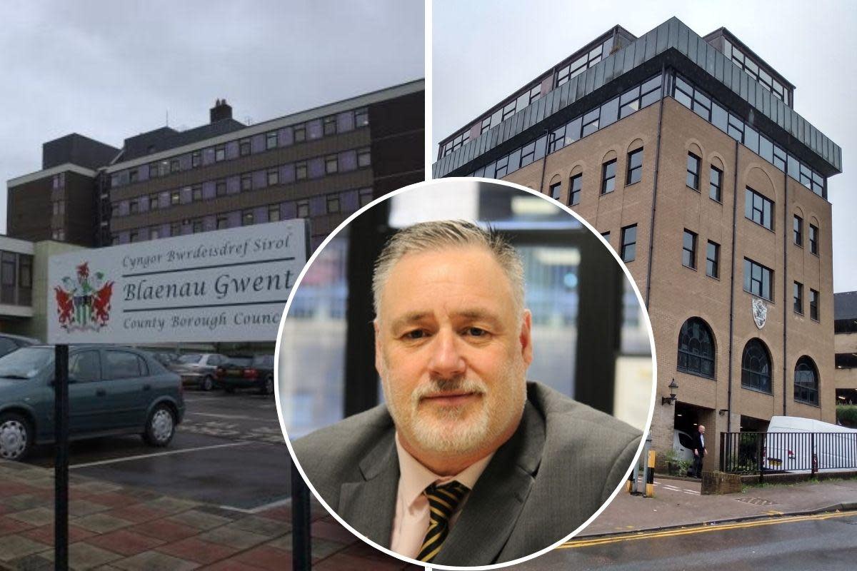 Stephen Vickers is currently chief executive at Torfaen Borough Council and he could occupy the same role at neighbouring Blaenau Gwent. <i>(Image: Google/LDRS/Torfaen County Borough Council.)</i>