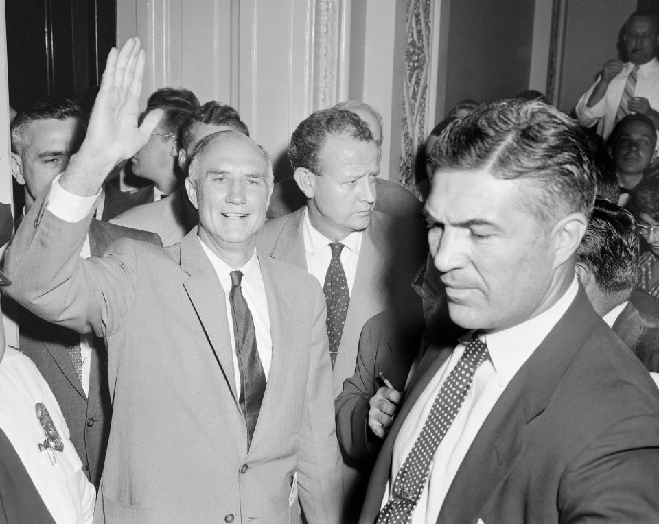 Sen. Strom Thurmond after his filibuster on Aug. 29, 1957, in Washington, D.C.