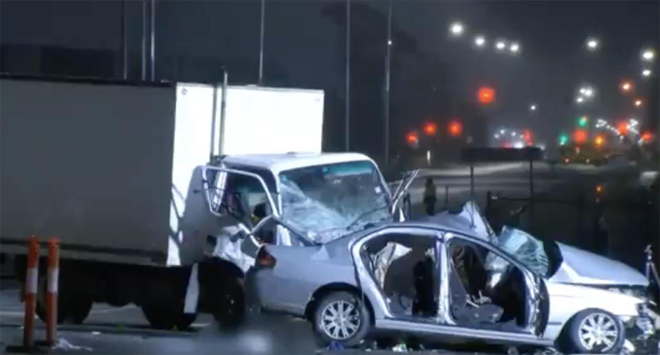 The crash happened in Melbourne's west on Thursday evening.  Source: The Today Show