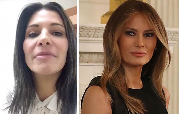 Claudia Sierra, left, and Melania Trump