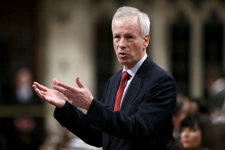 Canada's Foreign Minister Stephane Dion speaks during Question Period in the House of Commons on Parliament Hill in Ottawa, Canada, January 26, 2016. REUTERS/Chris Wattie