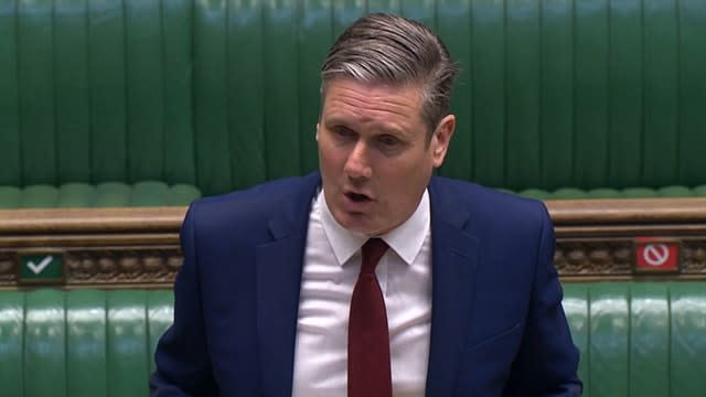 Sir Keir Starmer at Prime Minister’s Questions