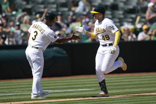 A's hit 3 two-run homers to beat the Red Sox 6-5 - The San Diego