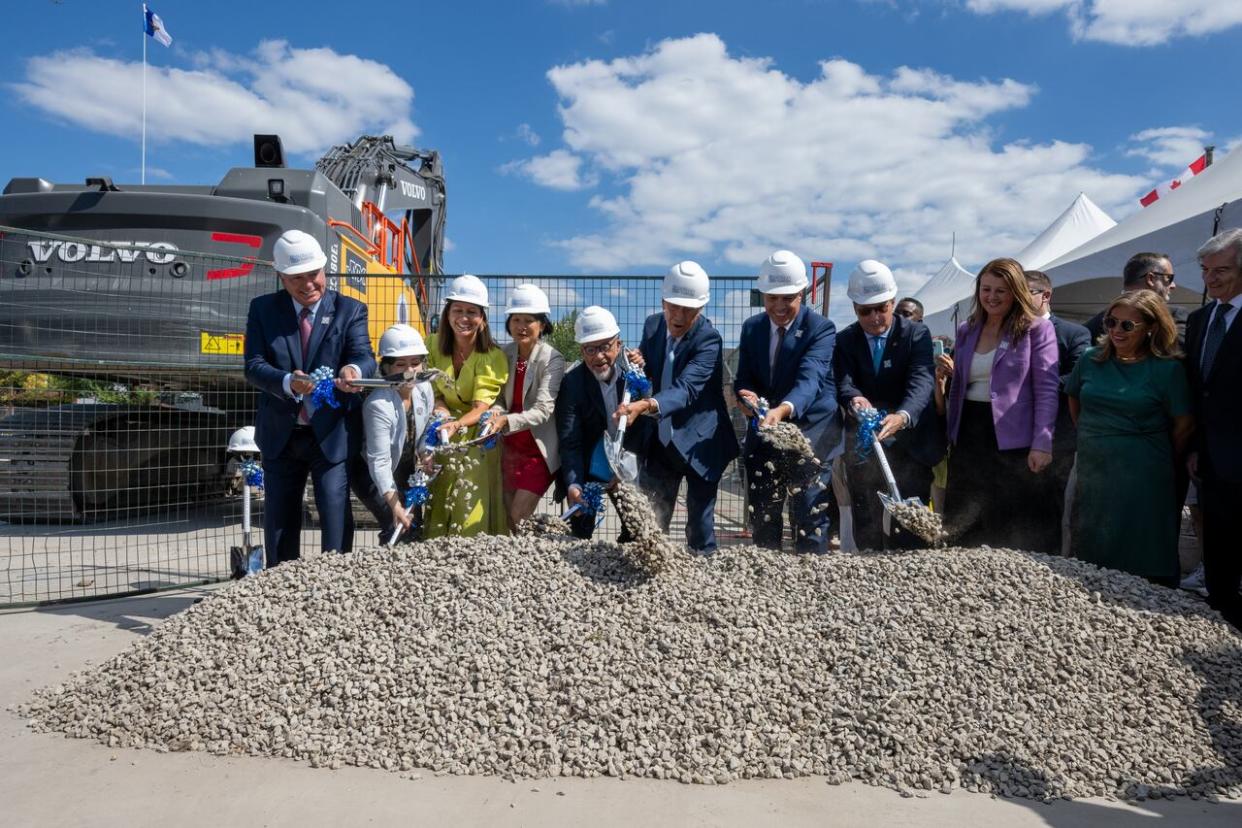 The groundbreaking was attended by local councillors, city staff, members of both provincial and federal government and Portugal politicians and delegates, including Portugese President Marcelo Rebelo de Sousa. (Submitted by the city of Toronto - image credit)